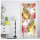 Home Decor 3D Print Bstract Watercolor Leaves Picture Sticker Self Adhesive for Living Room Doors Waterproof Decal Art Poster 77 * 200cm - B07VFCFHFH